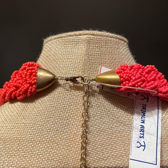 🍀Braided Seed Bead Collar Necklace - Picture 3 of 4